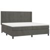 vidaXL Letto a Molle con Materasso e LED Grigio Scuro 200x200 cm