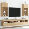 vidaXL Mobili TV con Luci LED 2pz Rovere Sonoma 40,5x30x90 cm