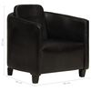 vidaXL Poltrona Nera in Vera Pelle