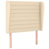 vidaXL Testiera ad Orecchio Crema 93x23x118/128 cm in Tessuto