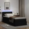 vidaXL Letto con contenitore e LED Nero 90 x 190 cm Pelle Sintetica