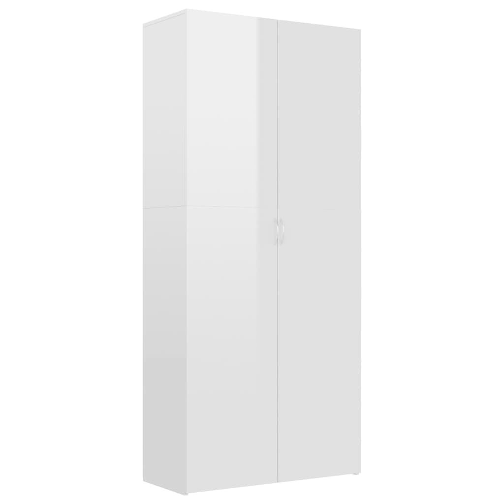 Scarpiera | Mobile Porta Scarpe Bianco Lucido 102x36x60 Cm In Legno Multistrato Cfw92798 90592500