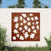 vidaXL Decorazione Muro Giardino 55x55 cm Foglia Acero Acciaio Corten