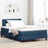 vidaXL Letto a molle con materasso Blu 120 x 190 cm Tessuto
