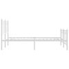 vidaXL Giroletto con Testiera e Pediera Metallo Bianco 140x200 cm