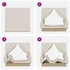 vidaXL Lettino da sole doppio Beige 205 x 129 x 200 cm polyrattan