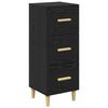 vidaXL Credenza Rovere nero 34.5 x 34 x 90 cm Legno multistrato