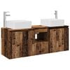 vidaXL Set di Armadi da Bagno 3 pz Legno antico 49,5 x 41 x 63 cm