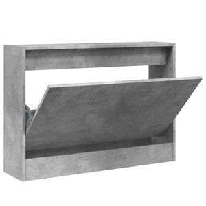 vidaXL Scarpiera Grigio Cemento 80x21x57 cm in Legno Multistrato