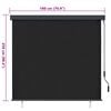 vidaXL Tenda a Rullo Esterna Rigato Antracite 180 x 250 cm Tessuto