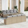 vidaXL Set di divani con cuscino 7 pcs Beige e grigio polyrattan