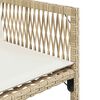 vidaXL Sedie da Giardino con Cuscini 4 pz Beige in Polyrattan
