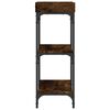 vidaXL Tavolino Consolle con Ripiani Rovere Fumo 75x30x80 cm