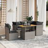 vidaXL Set Divano da Giardino 5 pz con Cuscini Grigio in Polyrattan