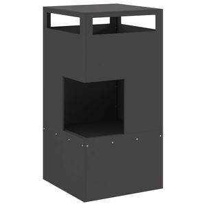 vidaXL Focolare Nero 50 x 50 x 100 cm Acciaio