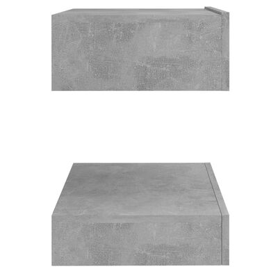 vidaXL Comodino Grigio Cemento 60x35 cm in Truciolato