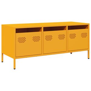 vidaXL Mobile TV Giallo Senape 101,5x39x43,5 cm in Acciaio