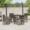 vidaXL Set da Pranzo per Giardino 5 pcs Grigio