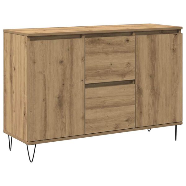 vidaXL Credenza Rovere Artigianale 101,5x35x70 cm in Legno Multistrato