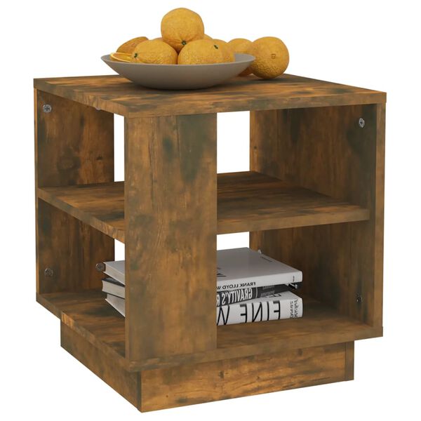 vidaXL Tavolino da Salotto Rovere Fumo 40x40x43 cm Legno Multistrato