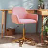 vidaXL Sedia da Pranzo Girevole Rosa in Velluto