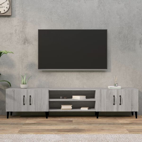 vidaXL Mobile TV Grigio Sonoma 180x31,5x40 cm in Legno Multistrato
