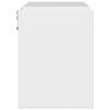 vidaXL Mensole a Muro 2 pz Bianco Lucido 100x15x20cm Legno Multistrato