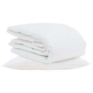 vidaXL Duvet Estivo con cuscino 2 pz Bianco Piuma d'anatra