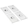 vidaXL Coperchi per Teglie GN 1/3 4 pz in Acciaio Inox