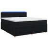 vidaXL Letto box spring con materasso Nero 180 x 200 cm Tessuto