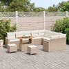 vidaXL Set Divano da Giardino 12 pcs Beige polyrattan