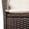 vidaXL Set Bistr&ograve; 3 pz con Cuscini Marrone in Polyrattan