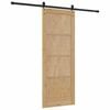 vidaXL Porta scorrevole Marrone 78 x 202 cm Pino massello