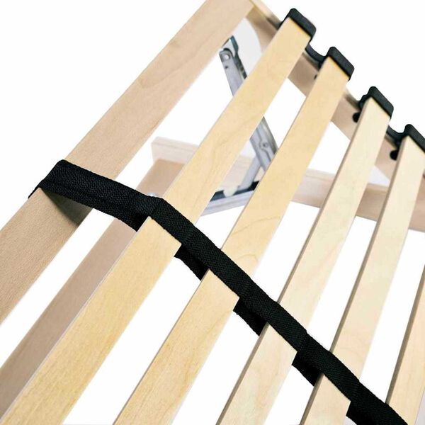 vidaXL Base a doghe Marrone 90 x 190 cm Legno massello di faggio