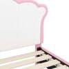 vidaXL Struttura letto bambini con testata Rosa 90 x 190 cm PU