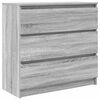 vidaXL Credenza Grigio Sonoma 80x35x76 cm in Legno Multistrato