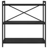 vidaXL Libreria Rovere Nero 80 x 30 x 85 cm Legno multistrato