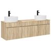 vidaXL Set di Armadi da Bagno 3 pz Rovere Sonoma 49 x 44,5 x 65 cm