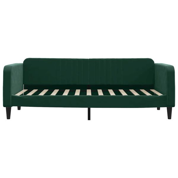 vidaXL Letto da Giorno Verde Scuro 100x200 cm in Velluto