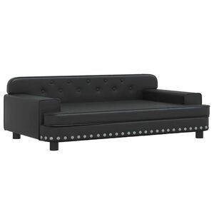 vidaXL Lettino per Cani Nero 90x53x30 cm in Similpelle