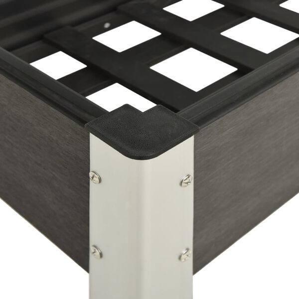 vidaXL Fioriera Rialzata da Giardino Grigia 120x40x75 cm in WPC