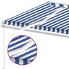 vidaXL Tenda da Sole Retrattile Manuale con LED 300x250cm Blu e Bianco
