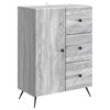vidaXL Credenza Grigio Sonoma 66 x 34,5 x 90 cm Legno ingegnerizzato
