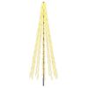vidaXL Albero di Natale LED 385 cm 2460 LED Bianco caldo Acciaio Nero