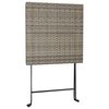 vidaXL Set Pieghevole da Bistrò 3 pz Grigio in Polyrattan
