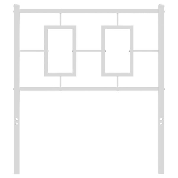vidaXL Testiera di Ricambio in Metallo Bianco 80 cm
