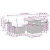 vidaXL Set Divani da Giardino 7 pz con Cuscini Beige in Polyrattan