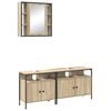 vidaXL Set di mobili per il bagno 3 pz Marrone 80 x 30 x 60 cm