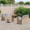 vidaXL Set Divano da Giardino con cuscino 8 pcs Beige polyrattan