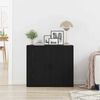 vidaXL Credenza Rovere Nero 80 x 33 x 70 cm Legno multistrato